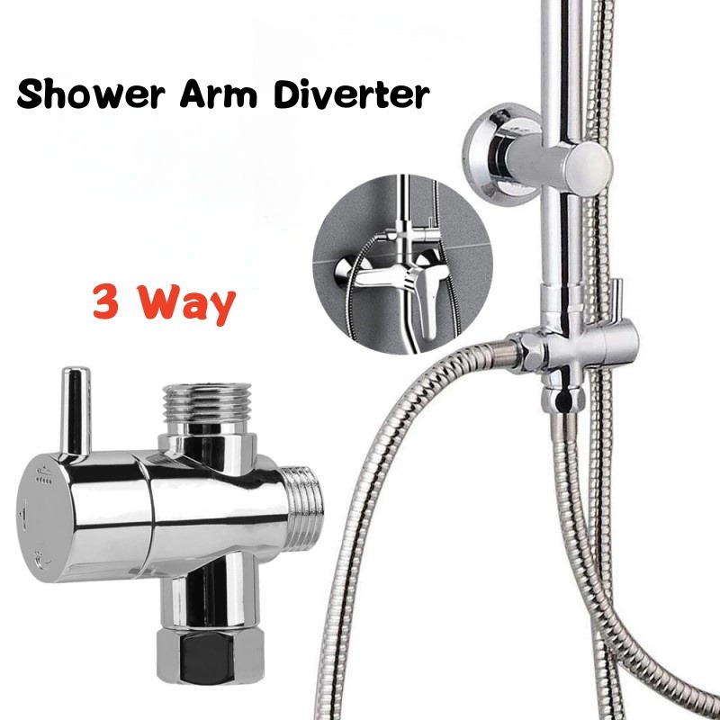 Shower Valve Cartridge - Messing metalen 3-weg douchekop omschakelklep G1/2