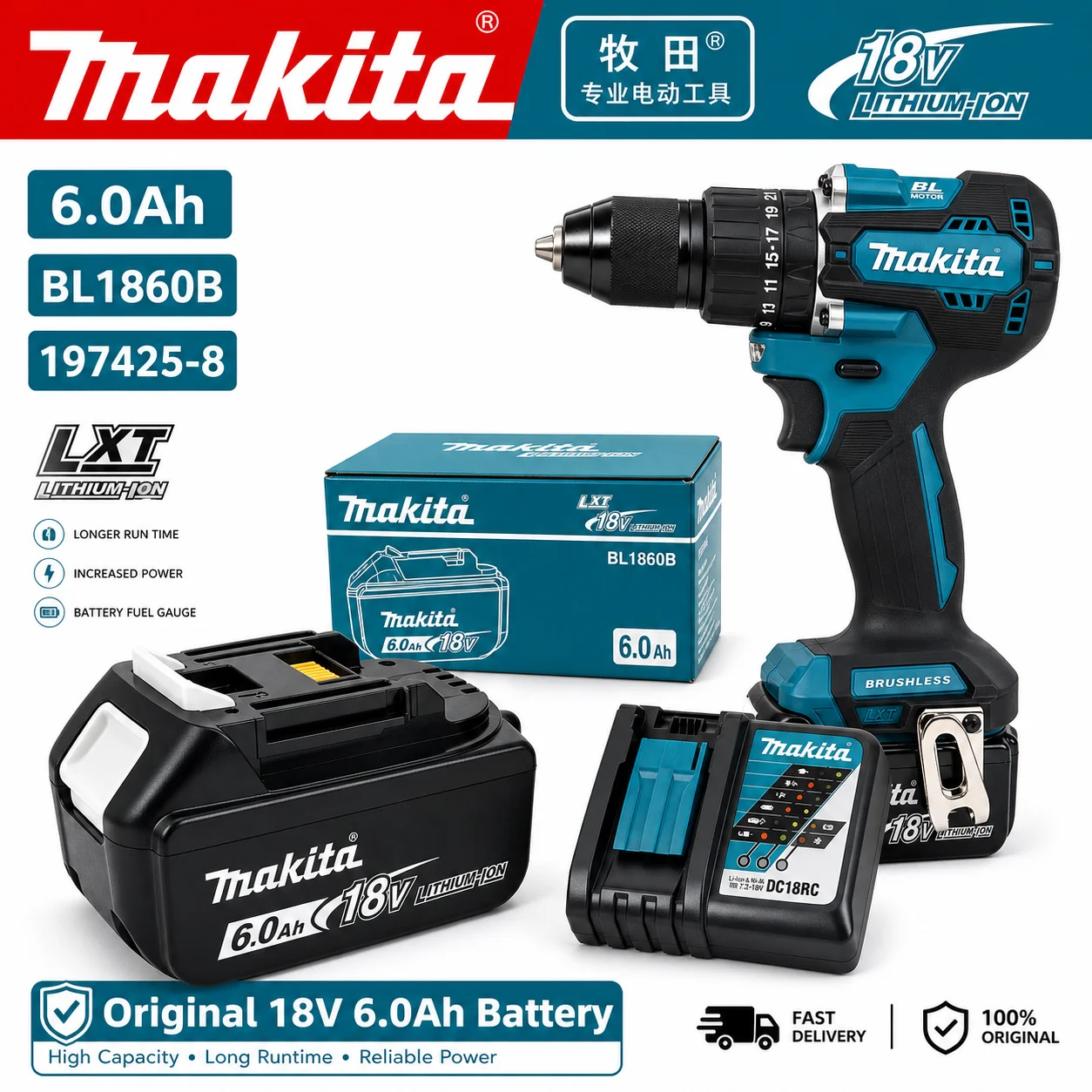 Voor Makita 14.4V 3.0Ah Oplaad - Makita Drill Hp1640 recensie en prijs