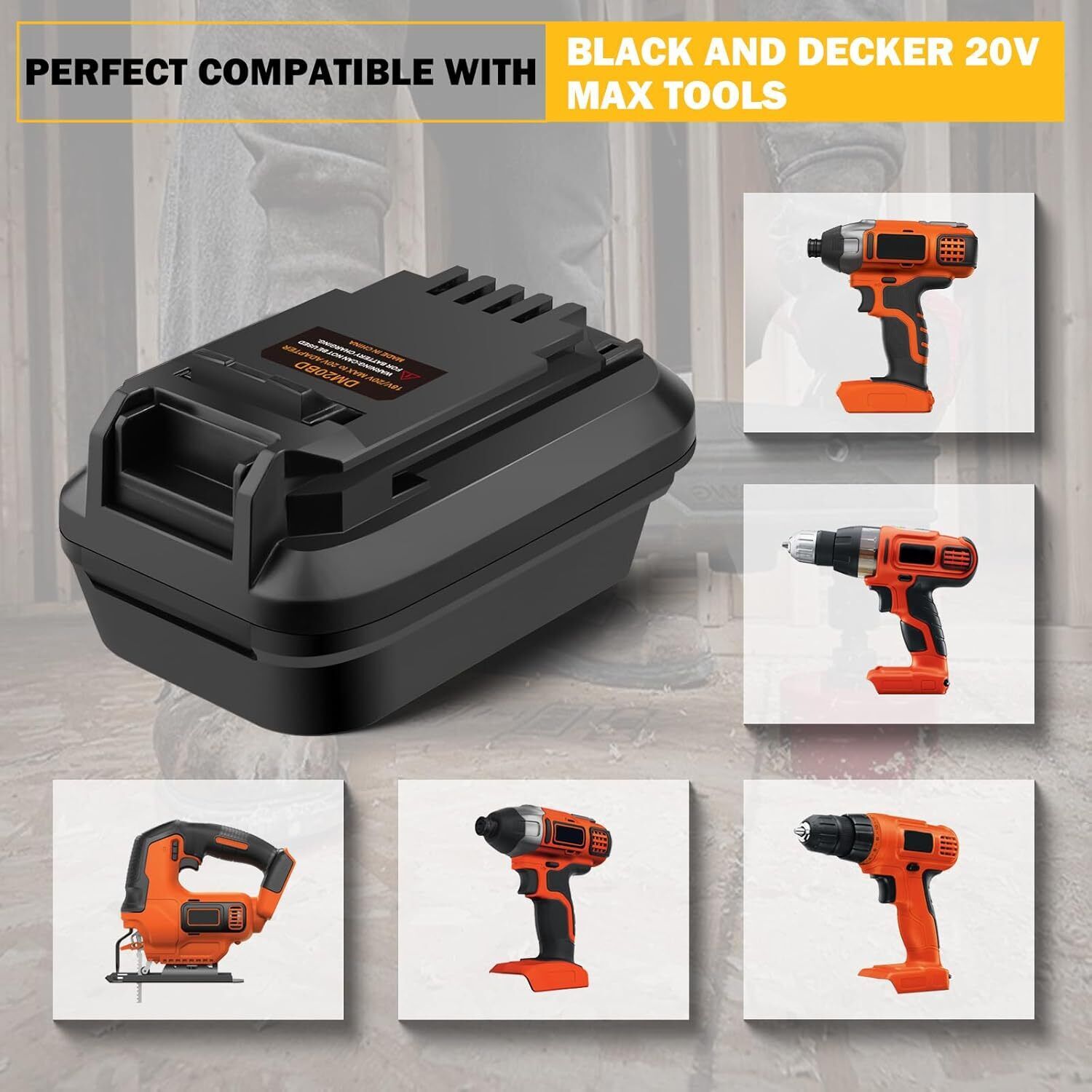 DM20BD Batterijadapter voor De - Black+Decker Tool Cordless recensie en prijs