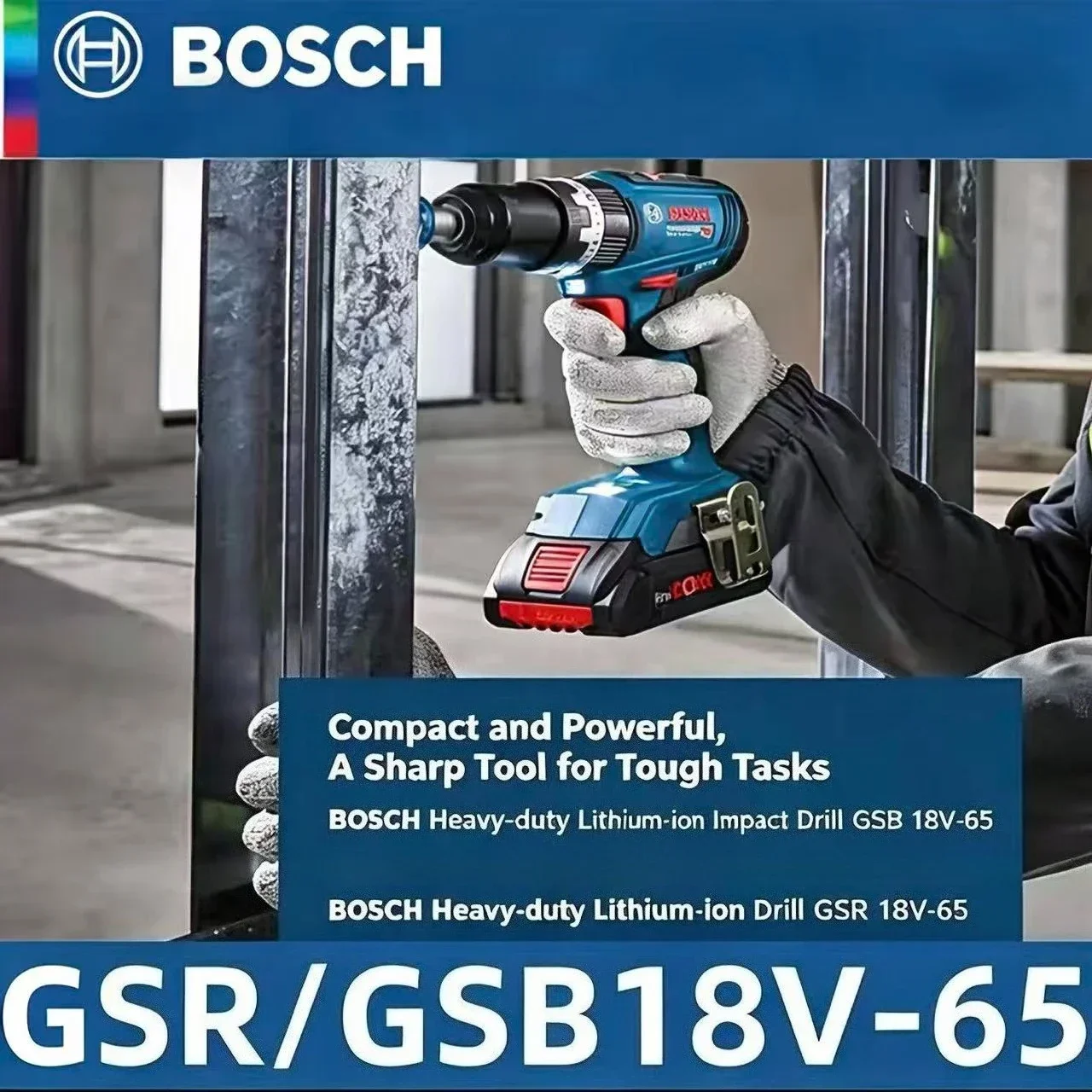 Compacte Bosch GSR 18V-65, GSB - Bosch Drill Gsb 18V recensie en prijs