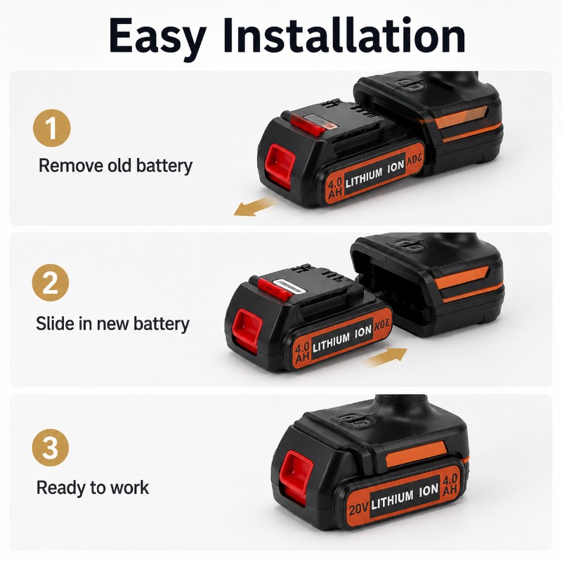 20V 6.0Ah Batterij voor Black& - Black+Decker Tool Cordless recensie en prijs