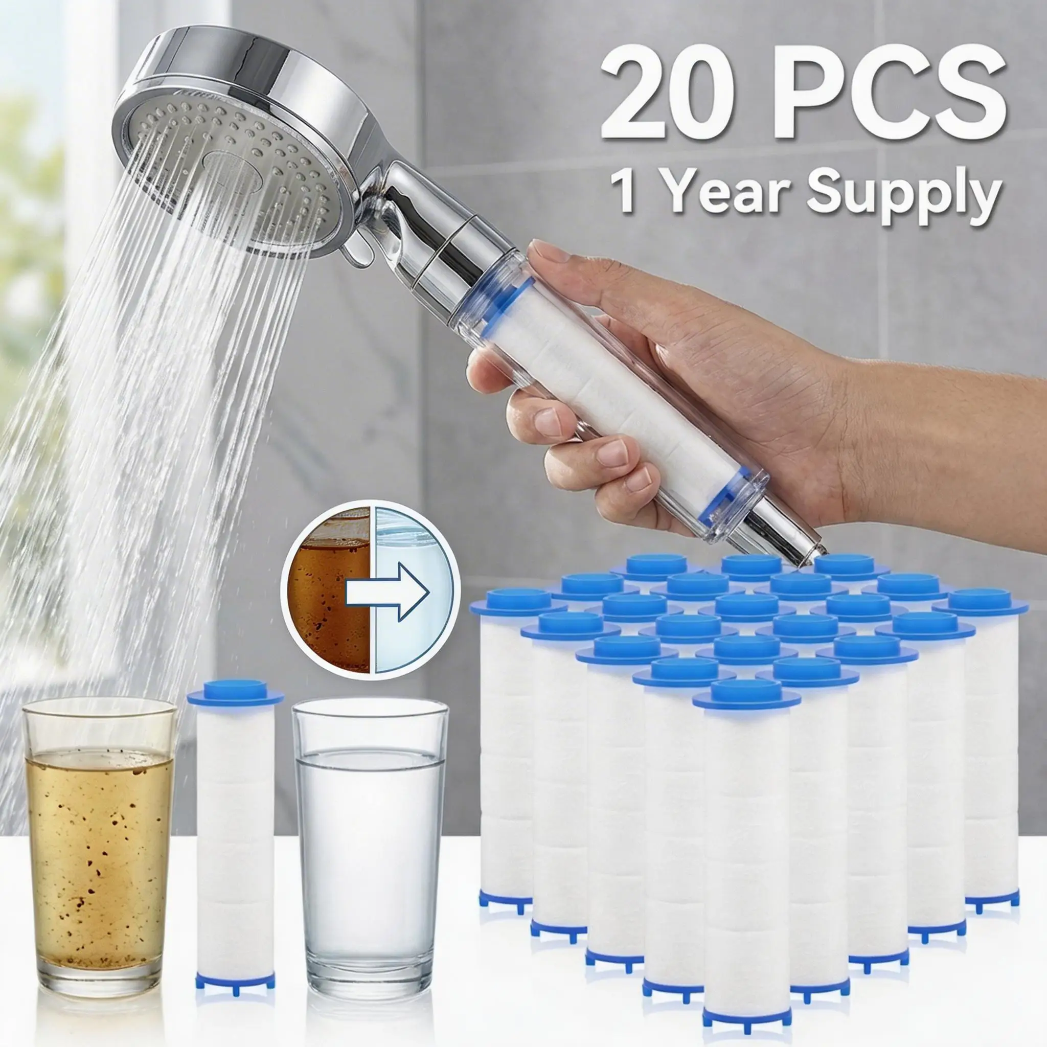 20 stuks douchekopfilter PP-ka - Shower Valve Cartridge recensie en prijs